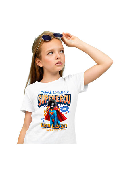 StoryGift Romania Tricou Copii cu Tigru In Costum De Arte Martiale Karate Lup...