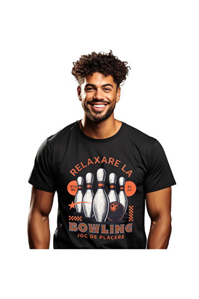 StoryGift Romania Tricou Barbati cu Popice Minge Hobby Activitate Vesela Joc ...