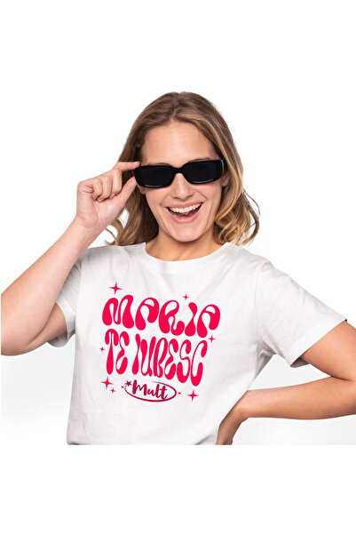 StoryGift Romania Tricou Femei cu Design Bizar Dragoste Romantic Stele, Valen...