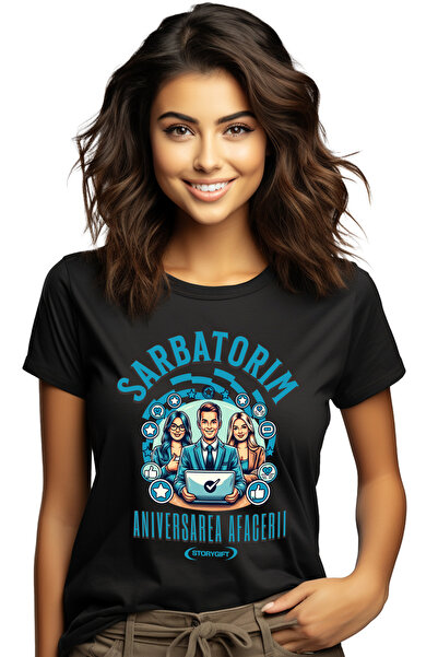 StoryGift Romania Tricou Femei Sarbatorim aniversarea afacerii cu mandrie, an...