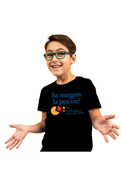 StoryGift Romania Tricou Copii cu Anexa Procent Mesaj Haios iubitorii De Pesc...
