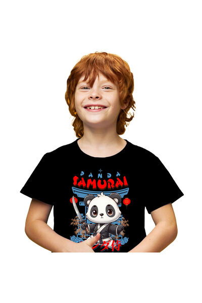 StoryGift Romania Tricou Copii cu Urs anda Animal Ninja Cultura Asiatica, Pan...