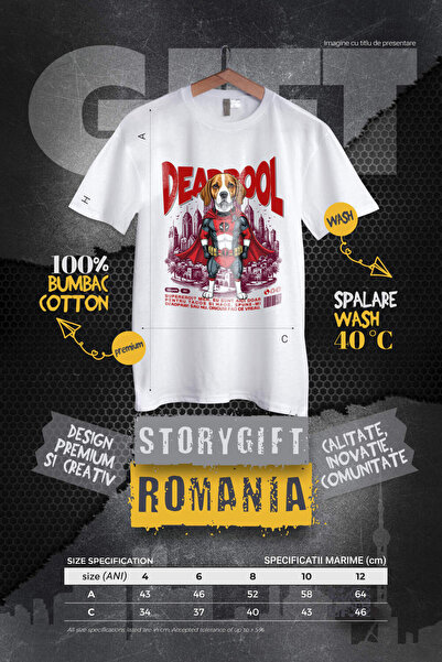 StoryGift Romania Tricou Copii cu Manusa De Box Rosie Sange Agresiv Supereroi Personaje De Contact,White_4ANI