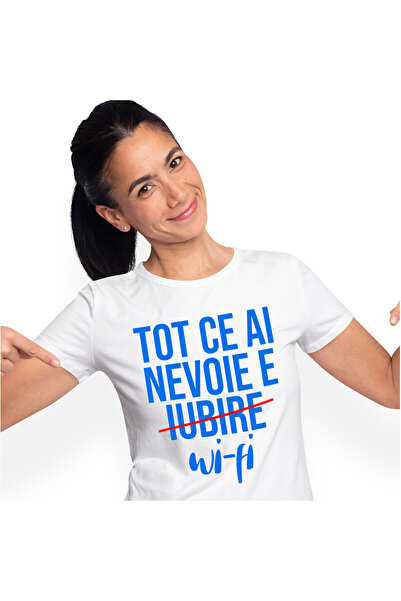 StoryGift Romania Women's T-Shirt with Funny Message Internet Lovers Love Sar...