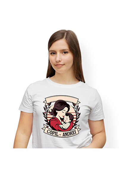 StoryGift Romania Tricou Femei cu Mama Si Copil Nou- Nascut Familie Iubire Et...