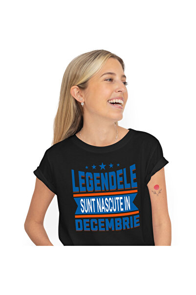 StoryGift Romania Tricou Femei cu Mesaj Sil Desene Animate Stele Legendele Zi...