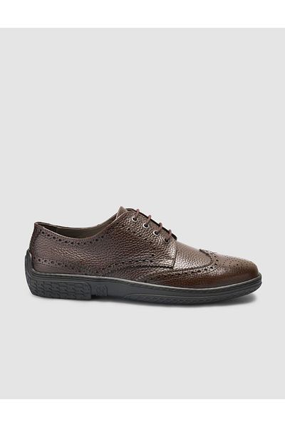 Cabani 100% Genuine Leather Brown Men's Casual Shoes