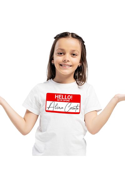 StoryGift Romania Tricou Copii cu Mesaj Haios Rosu Text In Limba Romana Chenar Angajat Insigna cu ,White_10ANI