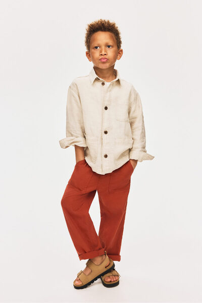 H&M Keten Karışımlı Pantolon