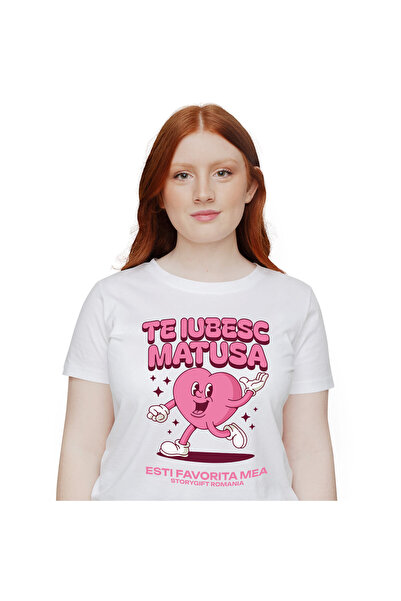 StoryGift Romania Tricou Femei cu Inima Zambitoare Cu Mana In Aer Valentine's...