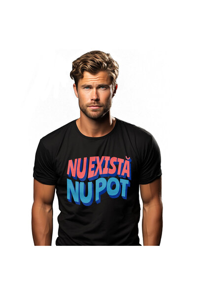 StoryGift Romania Tricou Barbati cu Mesajul Copilariei Motivational Nu Exista...