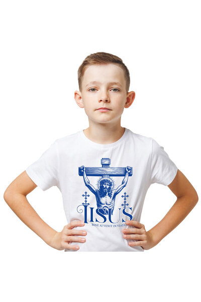 StoryGift Romania Tricou Copii cu Iisus Hristos Atarnat Pe Cruce Adormire Ina...
