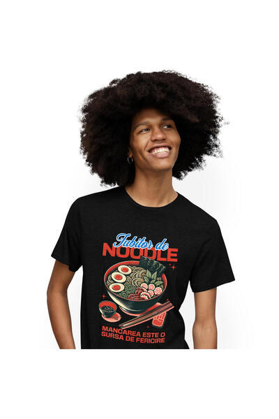 StoryGift Romania Tricou Barbati cu Iubitorii De Mancare asiatica Bol Supa Ra...