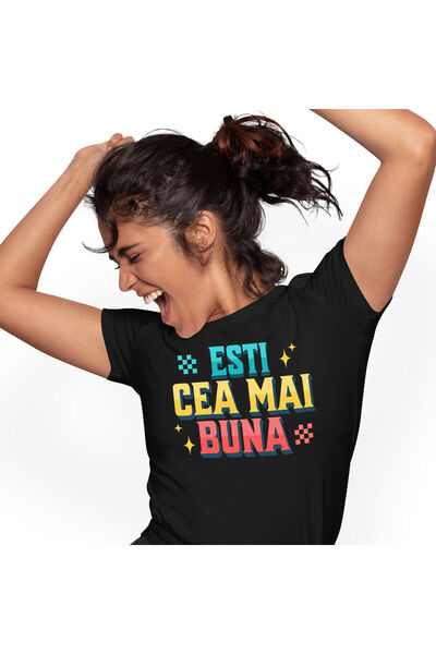 StoryGift Romania Tricou Femei cu Mesaj Romantic Colorat Steagul Romaniei Est...