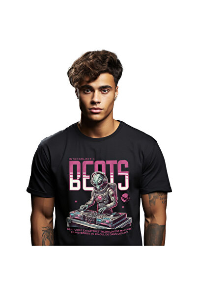 StoryGift Romania Tricou Barbati cu Extraterestru In Costum Spatial DJ Hobby ...