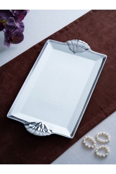 ACAR Arwen Rectangular Silver Tray 46X25X3Cm