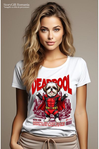StoryGift Romania Tricou Femei cu Manusi Box Colorate Supereroi Personaje Contact Distractie Meci ,White_XL