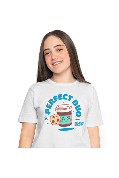 StoryGift Romania Tricou Femei cu Cuplu Perfect Pahar De Cafea Cu Prajitura, ...