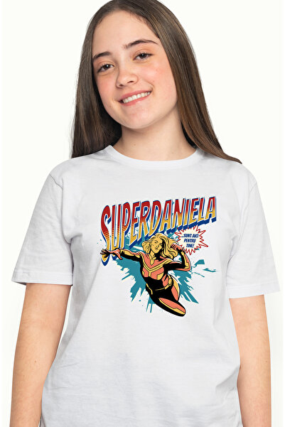 StoryGift Romania Tricou Femei Super Daniela, SuperErou Sunt Aici Pentru Tine...