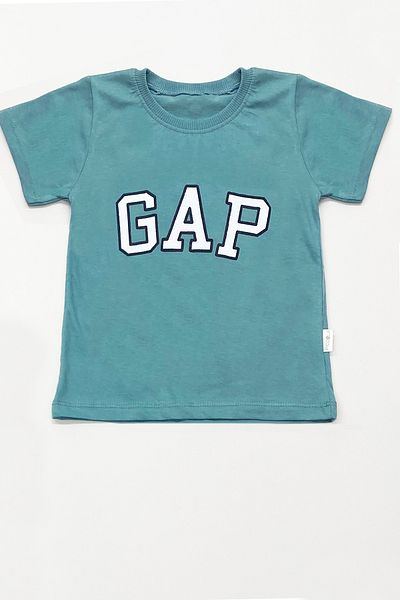 HÇM Boy's Bottom-Up Suit with Text Printed Short Sleeves