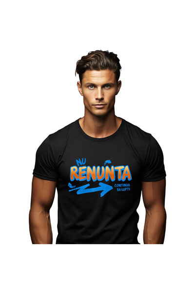 StoryGift Romania Tricou Barbati cu Sageata Desen Stil Stradal Motivational N...