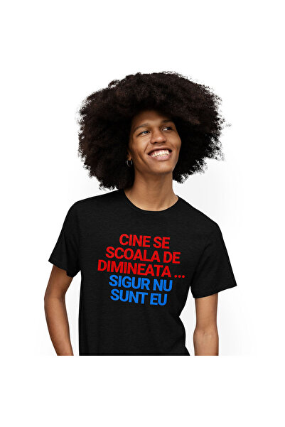 StoryGift Romania Tricou Barbati cu Mesaj Haios Colorat Dimineata Trezire, Mu...