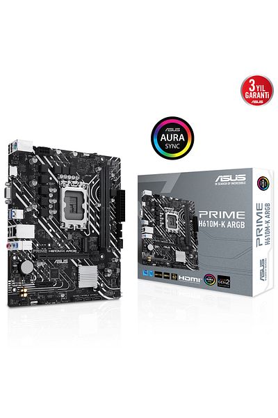ASUS Prime H610M-K Argb Ddr5 M.2 HDMI Vga Matx 1700P Gaming (Player) Motherboard