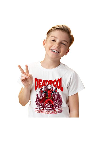 StoryGift Romania Tricou Copii cu Minge De Basketball In Aer Flacari Supereroi Personaje Sanatate ,White_6ANI