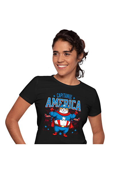 StoryGift Romania Tricou Femei cu Pisica Amuzanta, Pufoasa si Grasa In Costum...