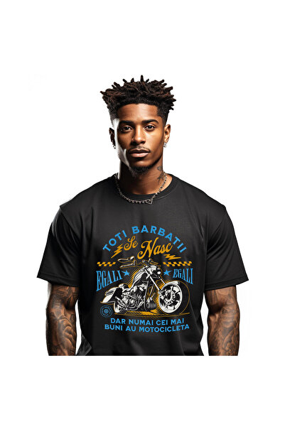 StoryGift Romania Tricou Barbati cu Motociclete Vintige Clasica clatorie Pasi...