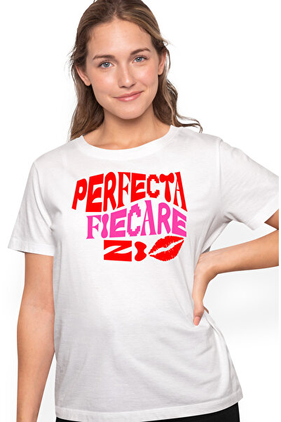 StoryGift Romania Tricou Femei Text Citat Femeia Perfecta In Fiecare zi cu im...