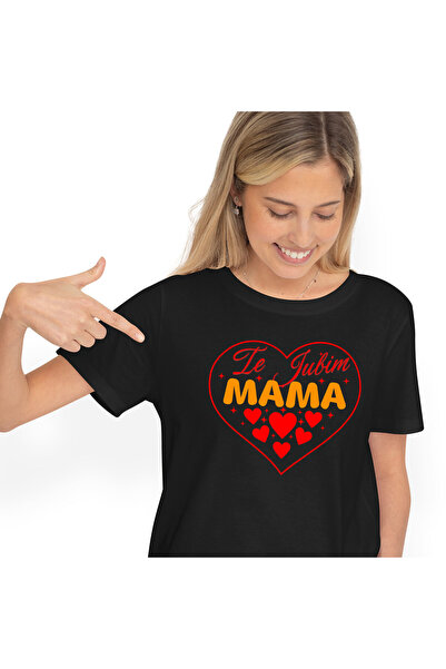 StoryGift Romania Tricou Femei cu Inima Rosie Rama Mama Ziua Mamei Familie Iu...