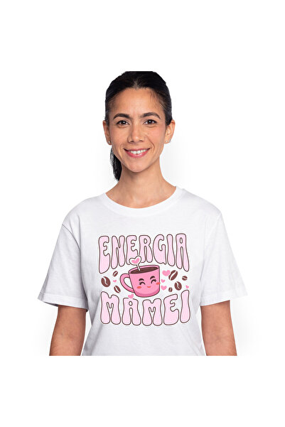 StoryGift Romania Tricou Femei cu Cana De Cafea Roz, Familie Putere, Energie ...