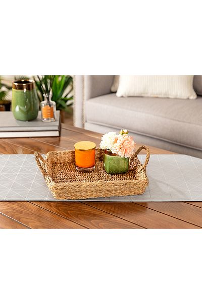 Madame Coco Großes Korbtablett „Guam“
