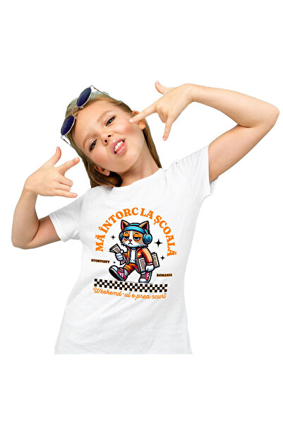 StoryGift Romania Tricou Copii cu Pisica Suparat Extenuata Tinuta Hip Hop Gal...