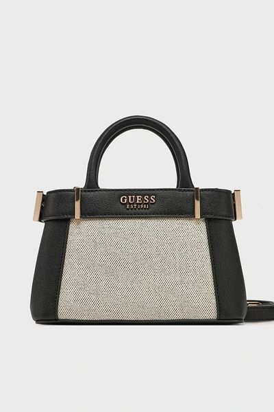 Guess حقيبة Anadela Mini Satchel للسيدات باللون الأسود Hwag9633760-ntb