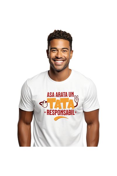 StoryGift Romania Tricou Barbati cu Maini Cu Manusi Semne, tata, Familie, Iubire, Unchi Frate cu i,White_S