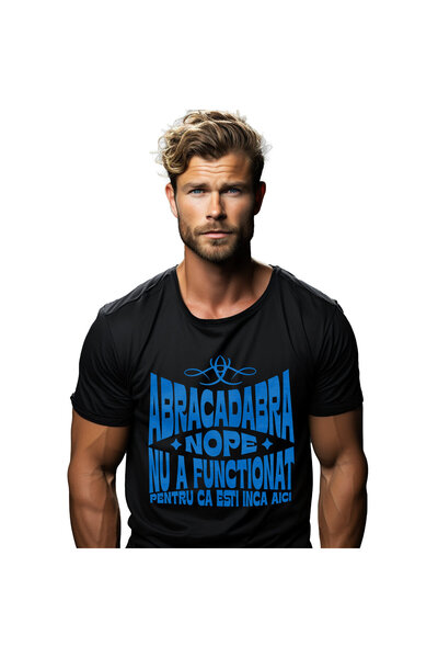 StoryGift Romania Tricou Barbati cu Design Iluzie Optica Magician Vraji Abrac...