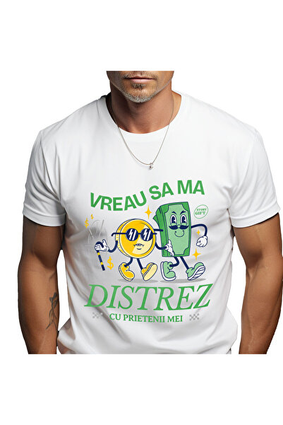 StoryGift Romania Tricou Barbati cu Cuplu Fericit Moneda De aur si Bancnota V...