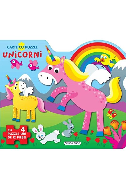 Editura Girasol Carte cu puzzle - Unicorni