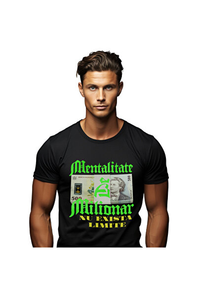 StoryGift Romania Tricou Barbati cu Teanc de Bani cu Elastic Bancnote 500 lei...