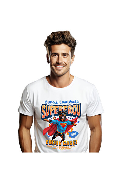 StoryGift Romania Tricou Barbati cu Silueta Umana Jucator De Supereroi Person...