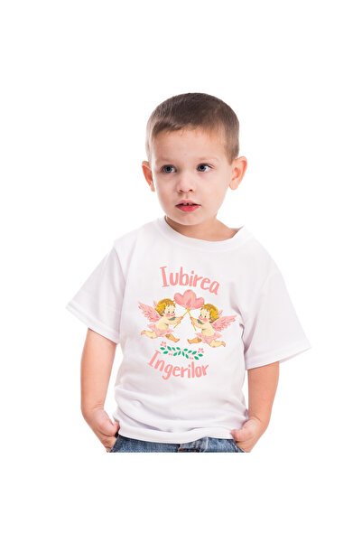 StoryGift Romania Tricou Copii cu Copii Cu Aripi Zburatori Baloane inimioare ...