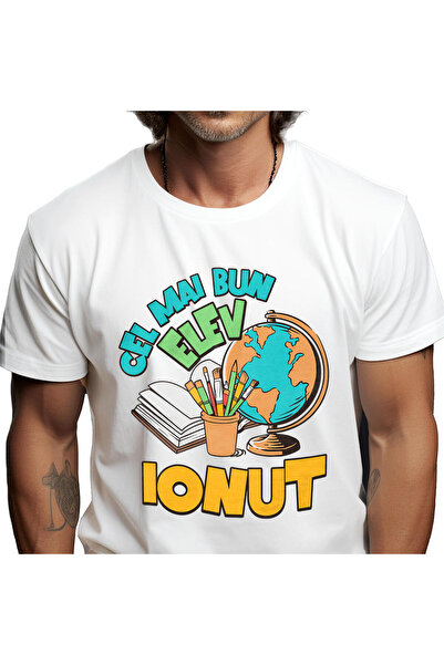 StoryGift Romania Tricou Barbati cu Rechizite Scolara Glob Pamantesc Carioci ...