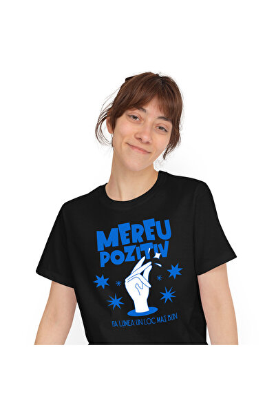 StoryGift Romania Tricou Femei cu Mana Umana Pocnind Din Degete Stele Pozitiv...