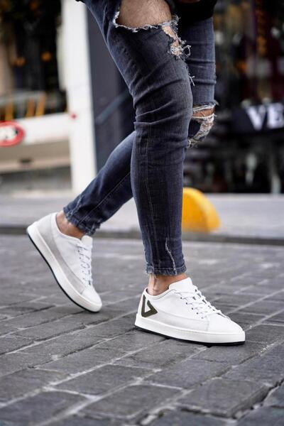 Ahmed Hamdi Bey Federic White Men's Leather Shoes