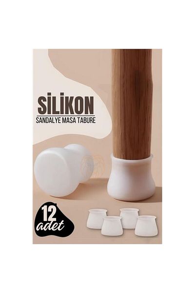 Skygo Modacar Table & Chair Foot Cover Silicone Floor Protector White 12 Pcs