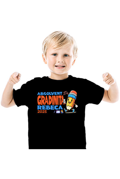 StoryGift Romania Tricou Copii cu Creion Vesel Cu Semnul Pace Gradinita Dezvo...