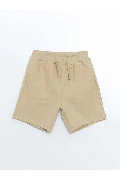 LC Waikiki Lcw Kids Beige Basic Elastic Waist Cotton Boy Shorts