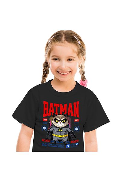 StoryGift Romania Tricou Copii cu Silueta umana Alergare Maraton Supereroi Personaje Copii Viteza ,Black_4ANI